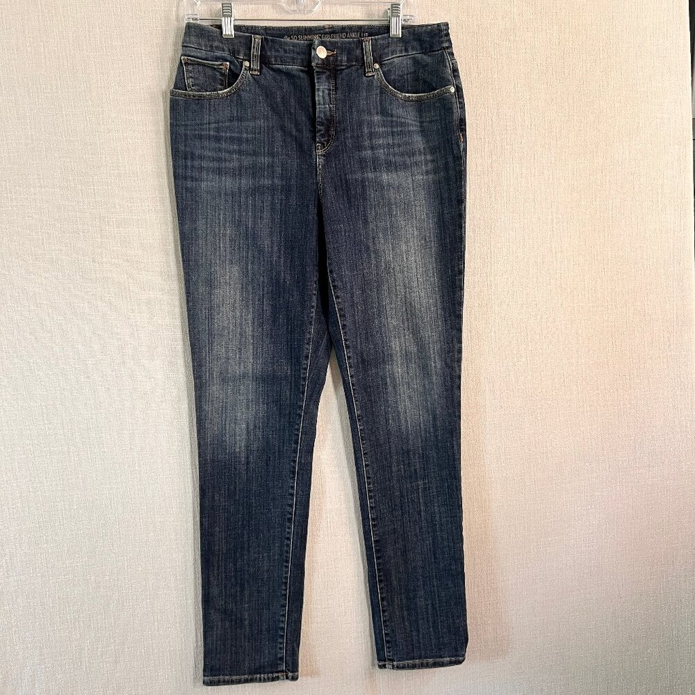 Chico's So Slimming Girlfriend Slim Leg Ankle Jean 1Tall